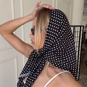 Princess Polly Black Polka Dot Nellie Scarf